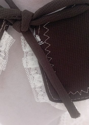 Kızlar için Siyah Dantel Detaylı Gotik Deri Bolero - Görsel 6