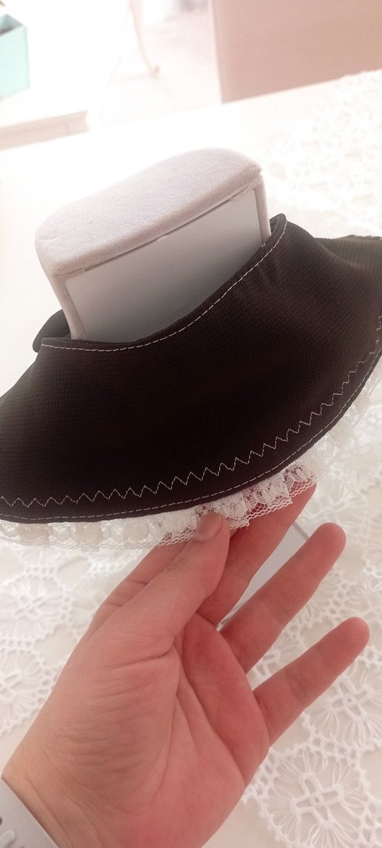 Kızlar için Siyah Dantel Detaylı Gotik Deri Bolero - Görsel 5