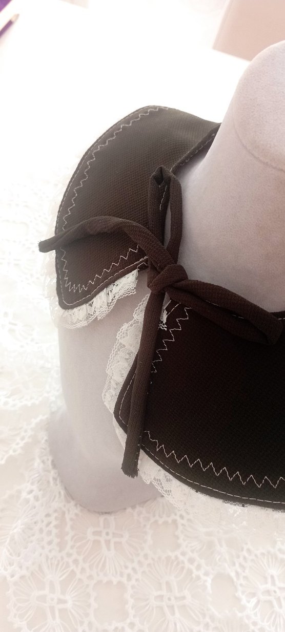 Kızlar için Siyah Dantel Detaylı Gotik Deri Bolero - Görsel 3