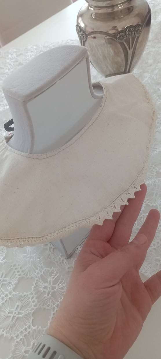 Nakışlı Dantel Yaka Beyaz Bolero - Görsel 5