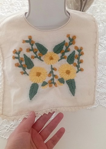 Nakışlı Bej yaka - Görsel 5