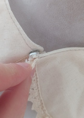 Nakışlı Bej yaka - Görsel 4