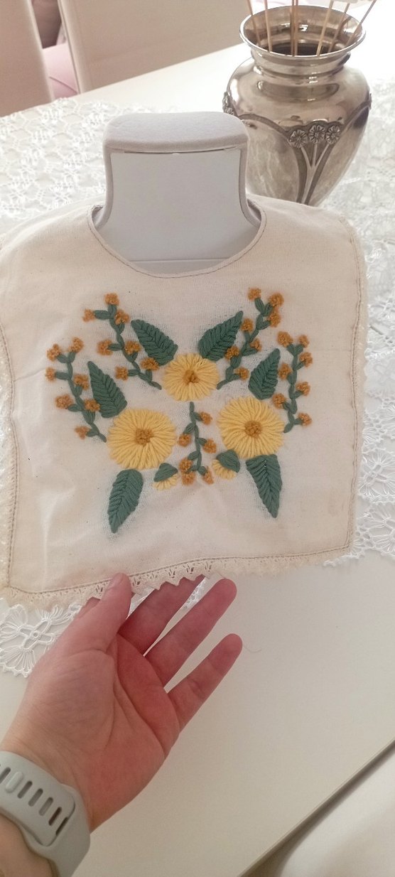 Nakışlı Bej yaka - Görsel 5