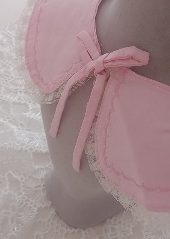 Dantel Detaylı Pembe Kız yaka - Görsel 3