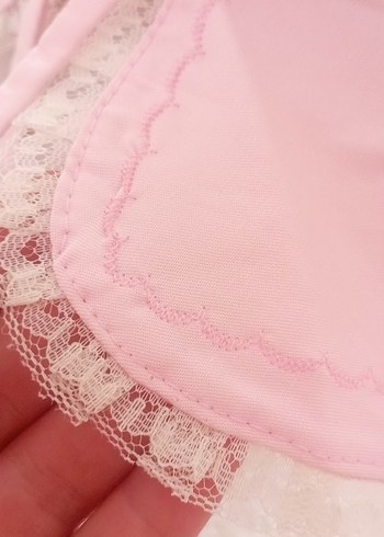 Dantel Detaylı Pembe Kız yaka - Görsel 4