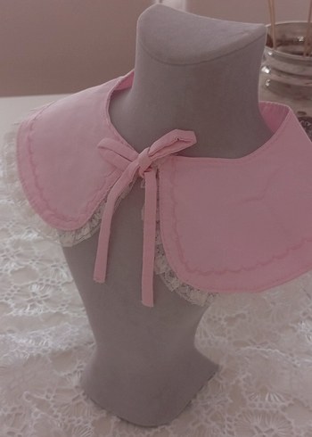 Dantel Detaylı Pembe Kız yaka - Görsel 2