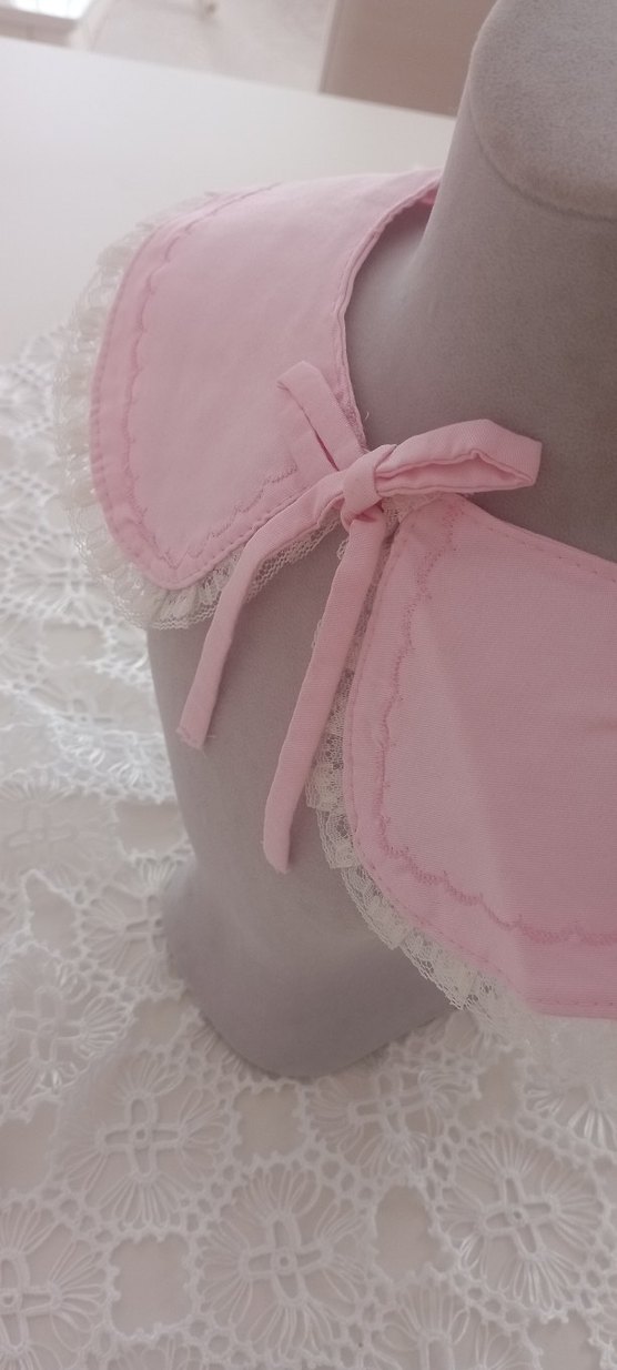 Dantel Detaylı Pembe Kız yaka - Görsel 3