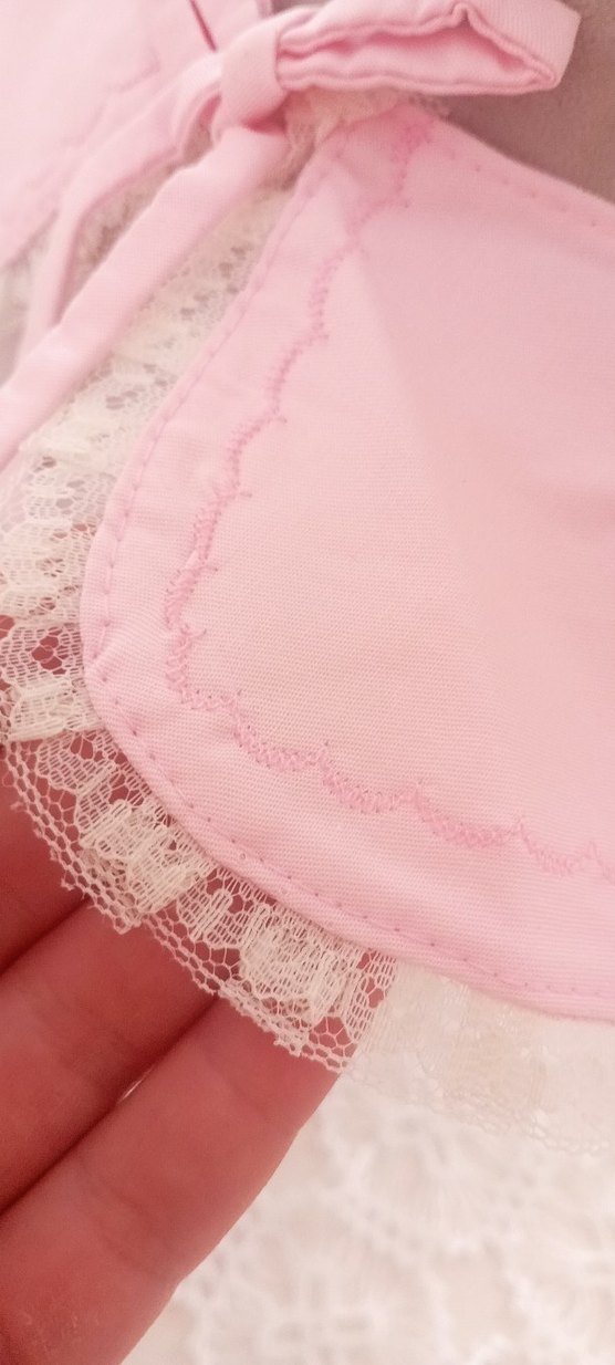 Dantel Detaylı Pembe Kız yaka - Görsel 4