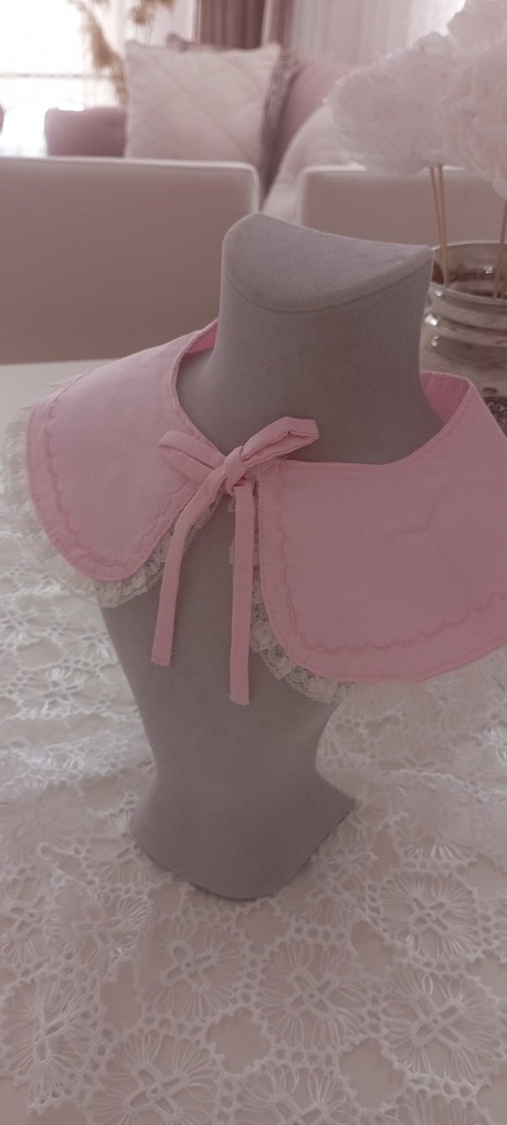 Dantel Detaylı Pembe Kız yaka - Görsel 2