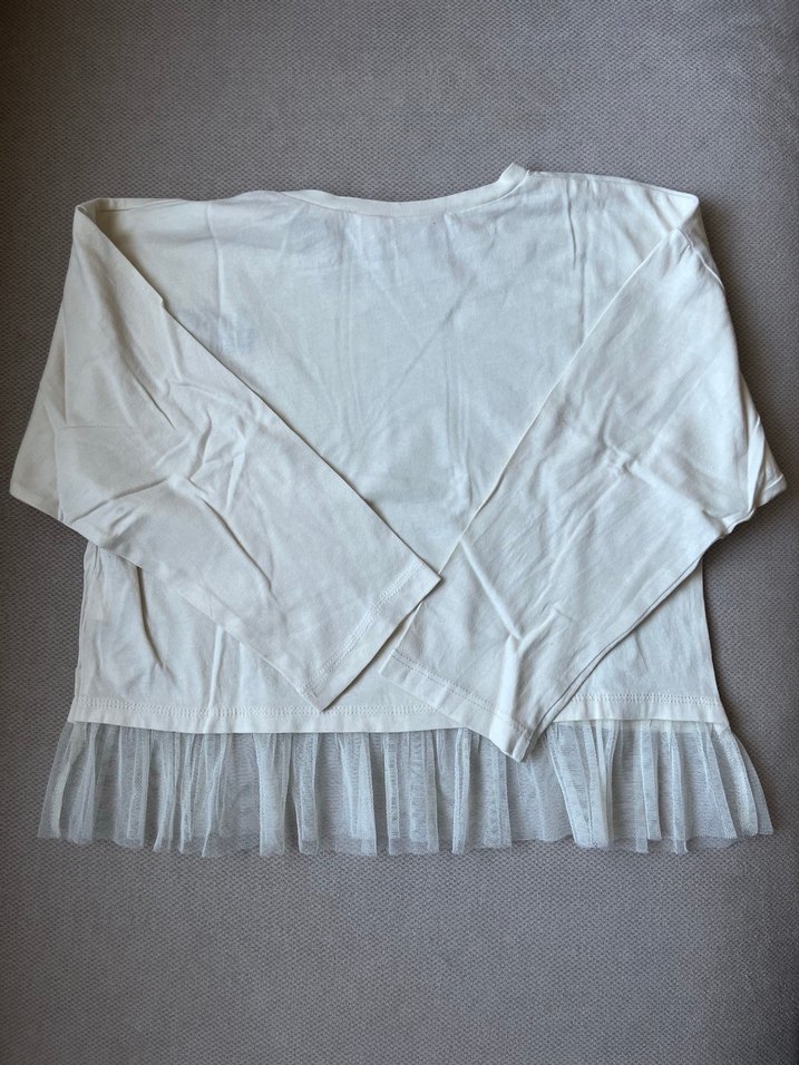 Acik Sari Kiz Cocuk Uzun Kollu Tişört - Görsel 4