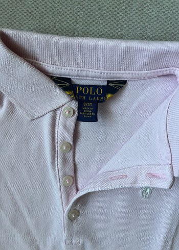 Kiz Çocuk Pembe Uzun Kollu Polo Tişört - Görsel 3