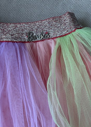 Çok Renkli Büzgülü Kız Çocuk Etek - Görsel 2