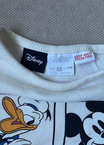 Beyaz Uzun Kollu Baskılı Kız Sweatshirt - Görsel 4