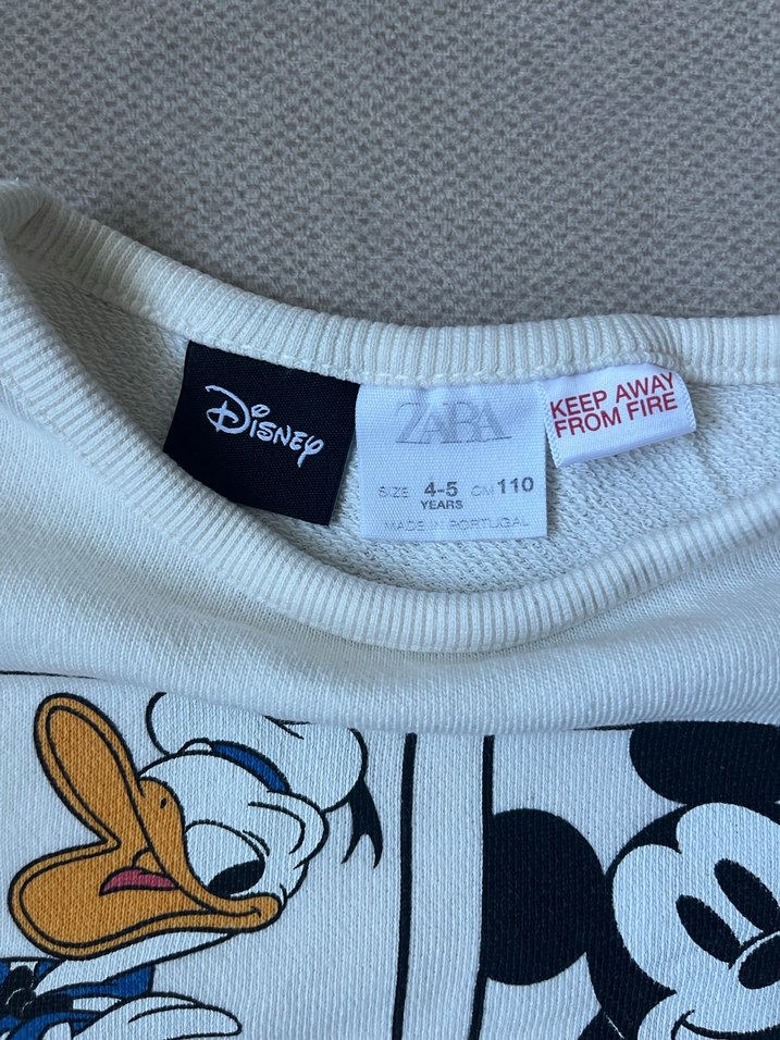 Beyaz Uzun Kollu Baskılı Kız Sweatshirt - Görsel 4