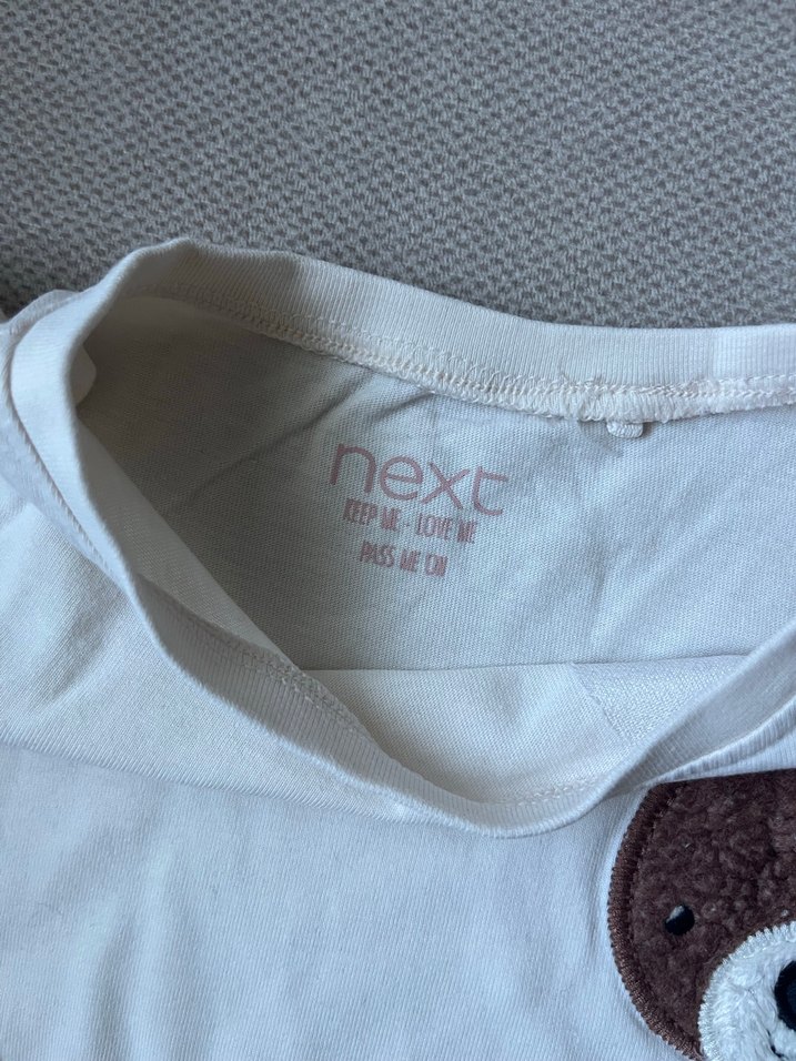 Kız Çocuk Uzun Kollu Ayıcık Detaylı Tişört - Görsel 4