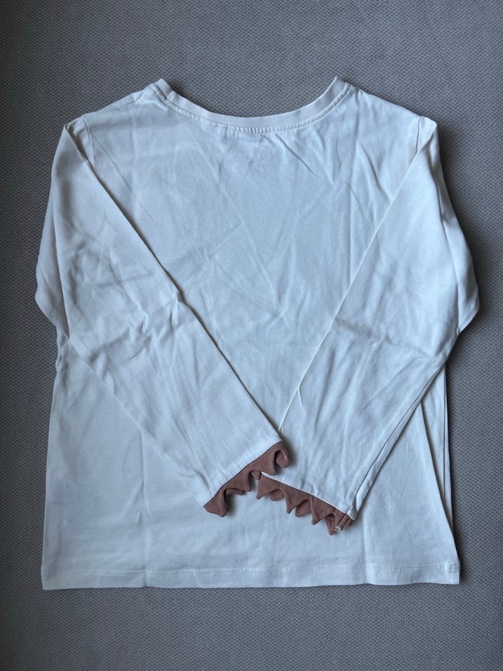 Kız Çocuk Uzun Kollu Ayıcık Detaylı Tişört - Görsel 5