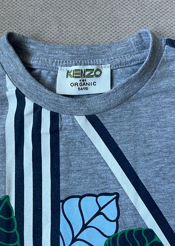Kenzo Unisex Cocuk  Gri Desenli Uzun Kollu Tişört - Görsel 3
