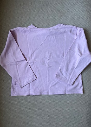 Kız Çocuk Uzun Kollu Mor Basic Tişört - Görsel 4