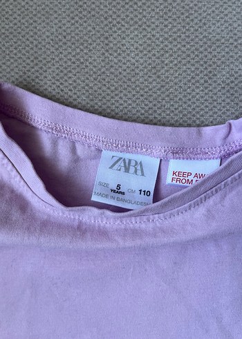 Kız Çocuk Uzun Kollu Mor Basic Tişört - Görsel 3