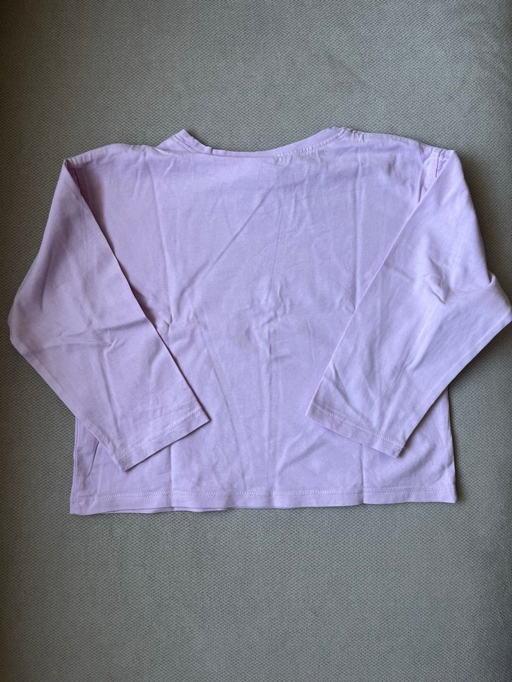 Kız Çocuk Uzun Kollu Mor Basic Tişört - Görsel 4