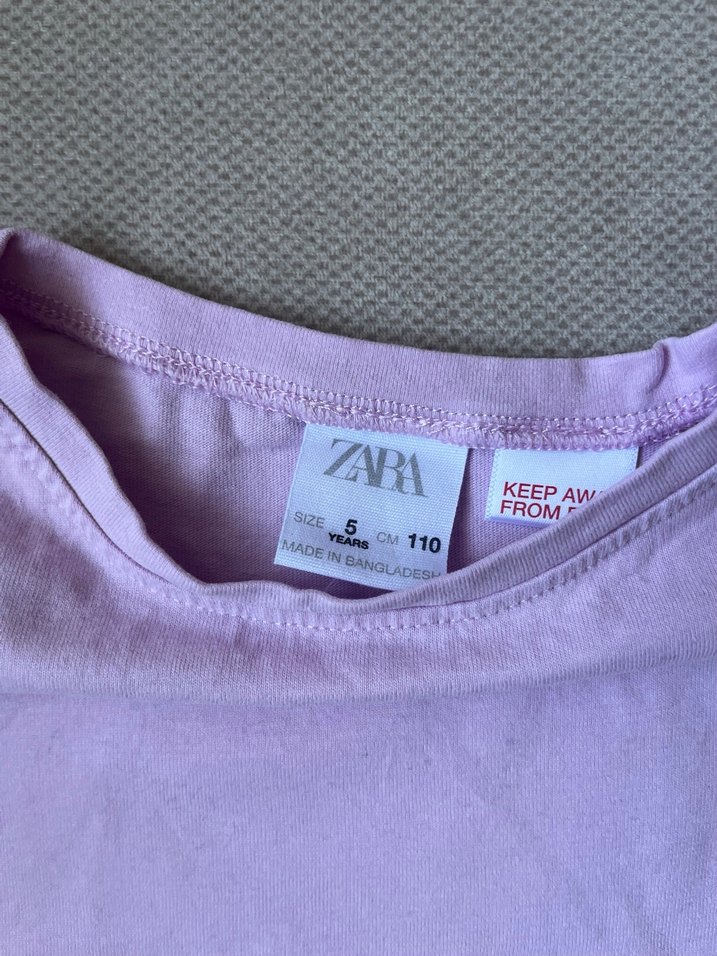 Kız Çocuk Uzun Kollu Mor Basic Tişört - Görsel 3