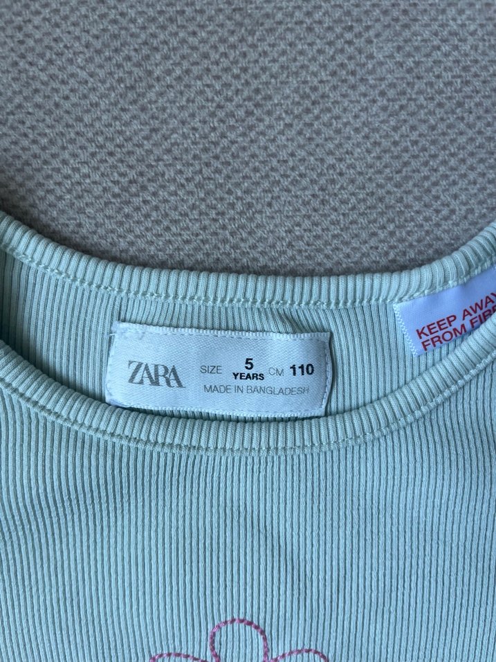 Uzun Kollu Mavi Kız Çocuk Tişörtü - Görsel 3