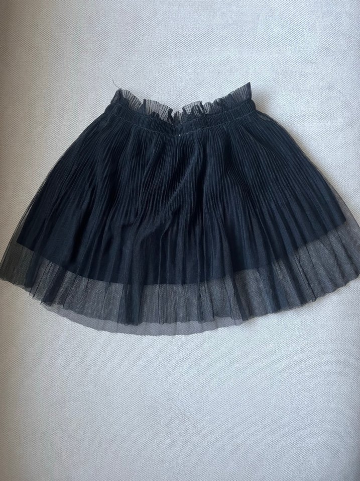 Kiz cocuk için Siyah Pileli Gotik Etek - Görsel 3