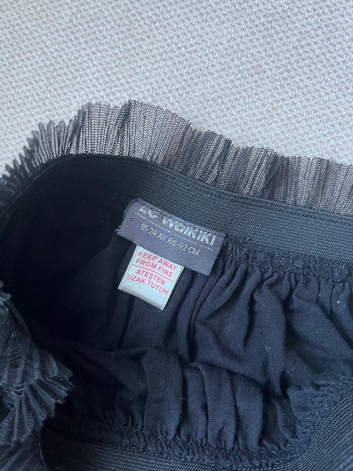 Kiz cocuk için Siyah Pileli Gotik Etek - Görsel 2