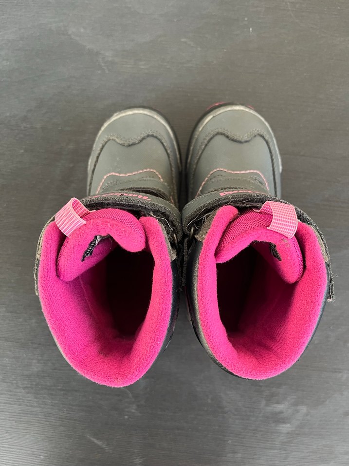 Kız Çocuk Gri-Pembe Timberland Botlar - Görsel 4