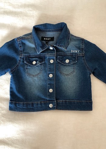 DKNY Mavi Dugmeli Kiz Kot Ceket