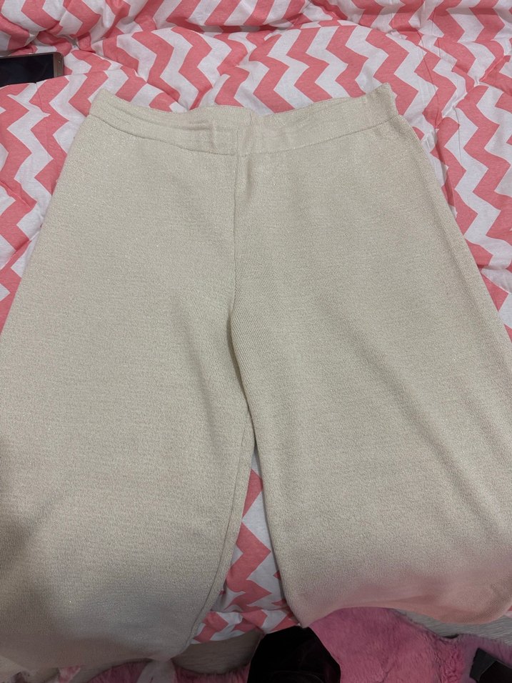 Bej Kadın Örme triko Pantolon - Görsel 2