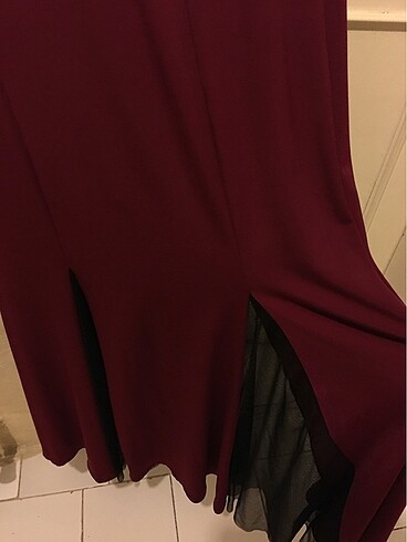 xl Beden bordo Renk Abiye Elbise