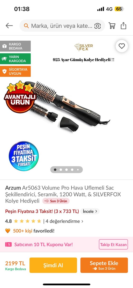 Arzum Saç Şekillendirici Set Siyah - Görsel 2