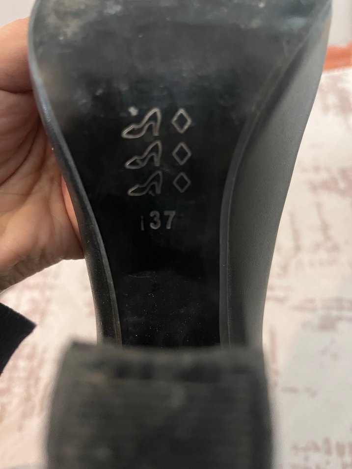 Kemerli Siyah Deri Stiletto Topuklu Kadın Ayakkabı - Görsel 5