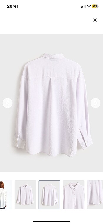 Beyaz çok rahat bir kumaş gömlek lc ürünü 38 beden - Görsel 2