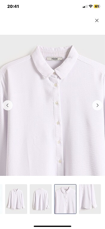 Beyaz çok rahat bir kumaş gömlek lc ürünü 38 beden - Görsel 3