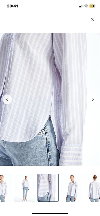 Lila tunik gömlek lc ürünü yeni çok tatlı arkadan düğmesi var - Görsel 3