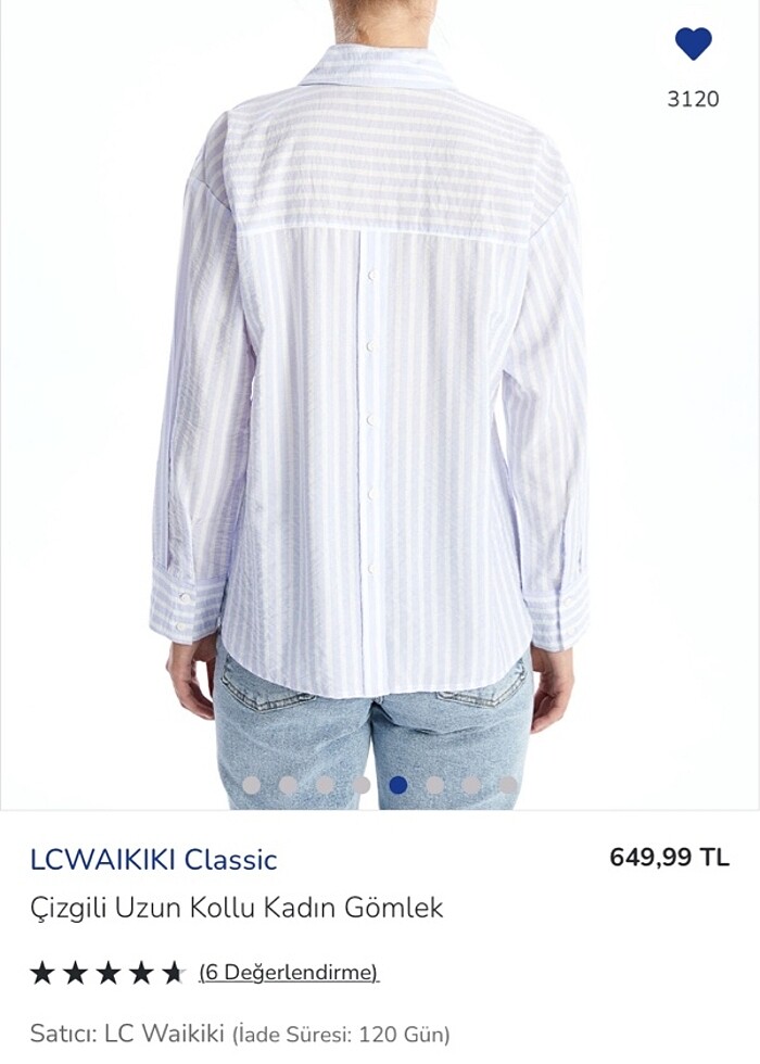 Lila tunik gömlek lc ürünü yeni çok tatlı arkadan düğmesi var - Görsel 2