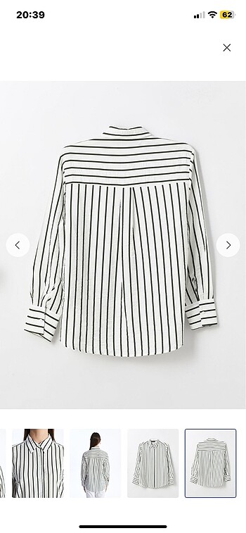 Haki beyaz gömlek tunik - Görsel 3