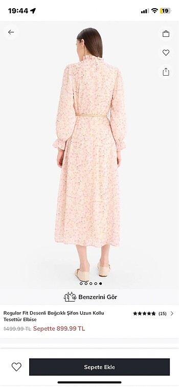 Defacto elbise pembe desenli yazlık ince - Görsel 5