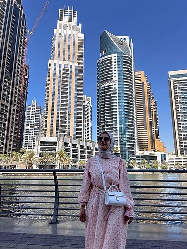 Defacto elbise pembe desenli yazlık ince - Görsel 11