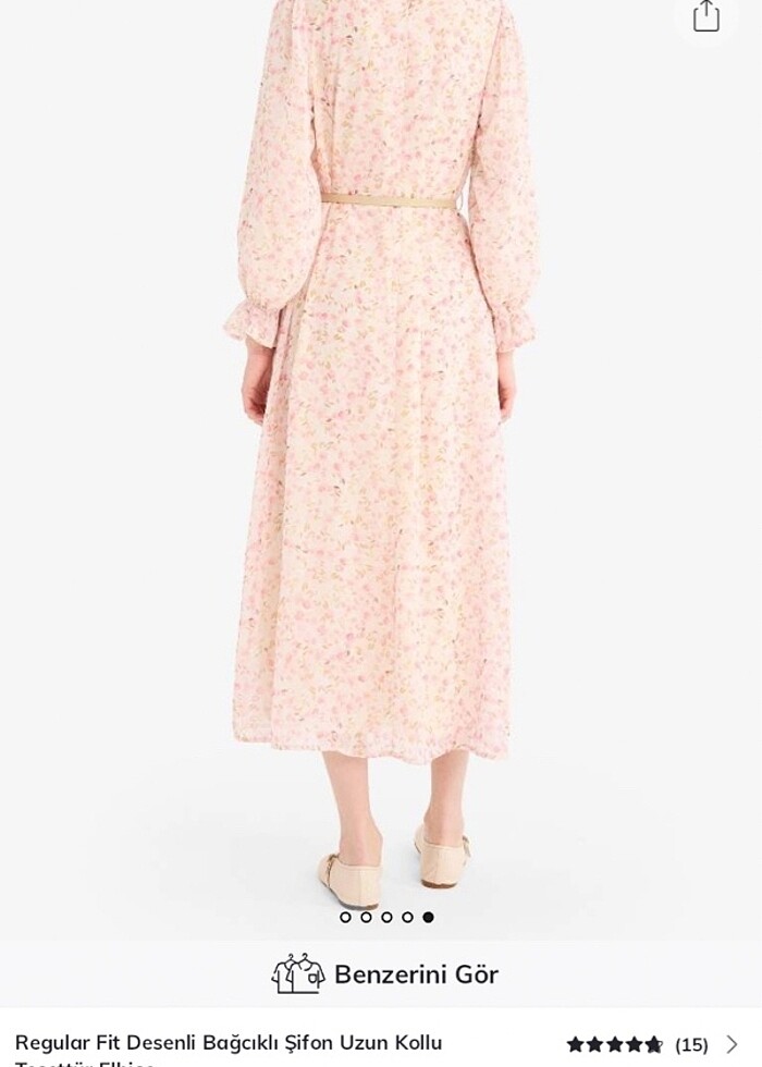 Defacto elbise pembe desenli yazlık ince - Görsel 5