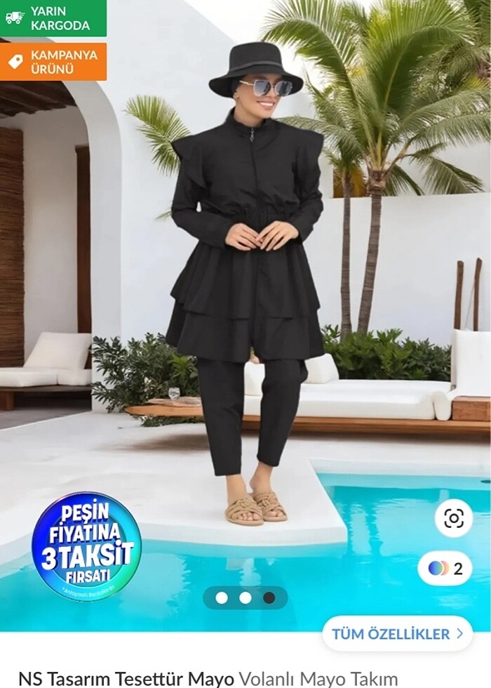 Siyah haşema sıfır bir gün giydim büyük geldi bana - Görsel 2