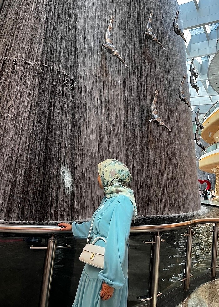 Turkuvaz mavi modanisa tesettür elbise yeni - Görsel 4