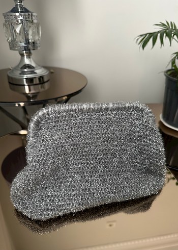 Gri simli Örgü Kadın bursluÇanta - Görsel 2