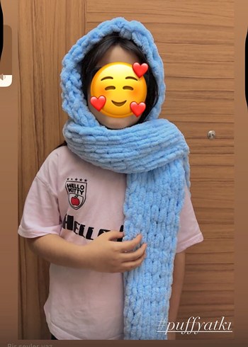 Örgü Çocuk Bere ve Atkı Seti - Görsel 2