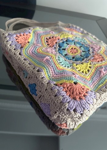 Mango örgü motif çanta