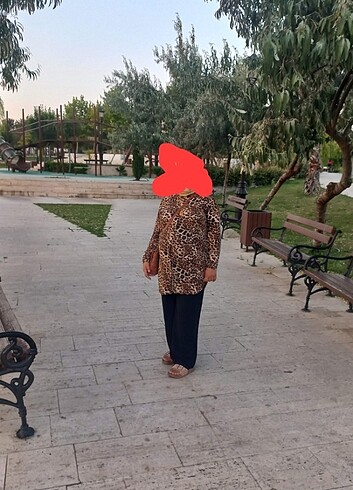 Diğer Kadın voskon leoparlı tunik gömlek 