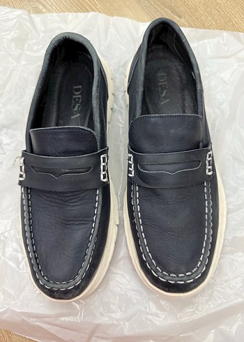 Koyu Mavi Tokalı Erkek Günlük Ayakkabı loafer desa 40