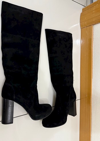 Siyah Süet Tokalı Dizüstü Kadın Bot Derimod - Görsel 3